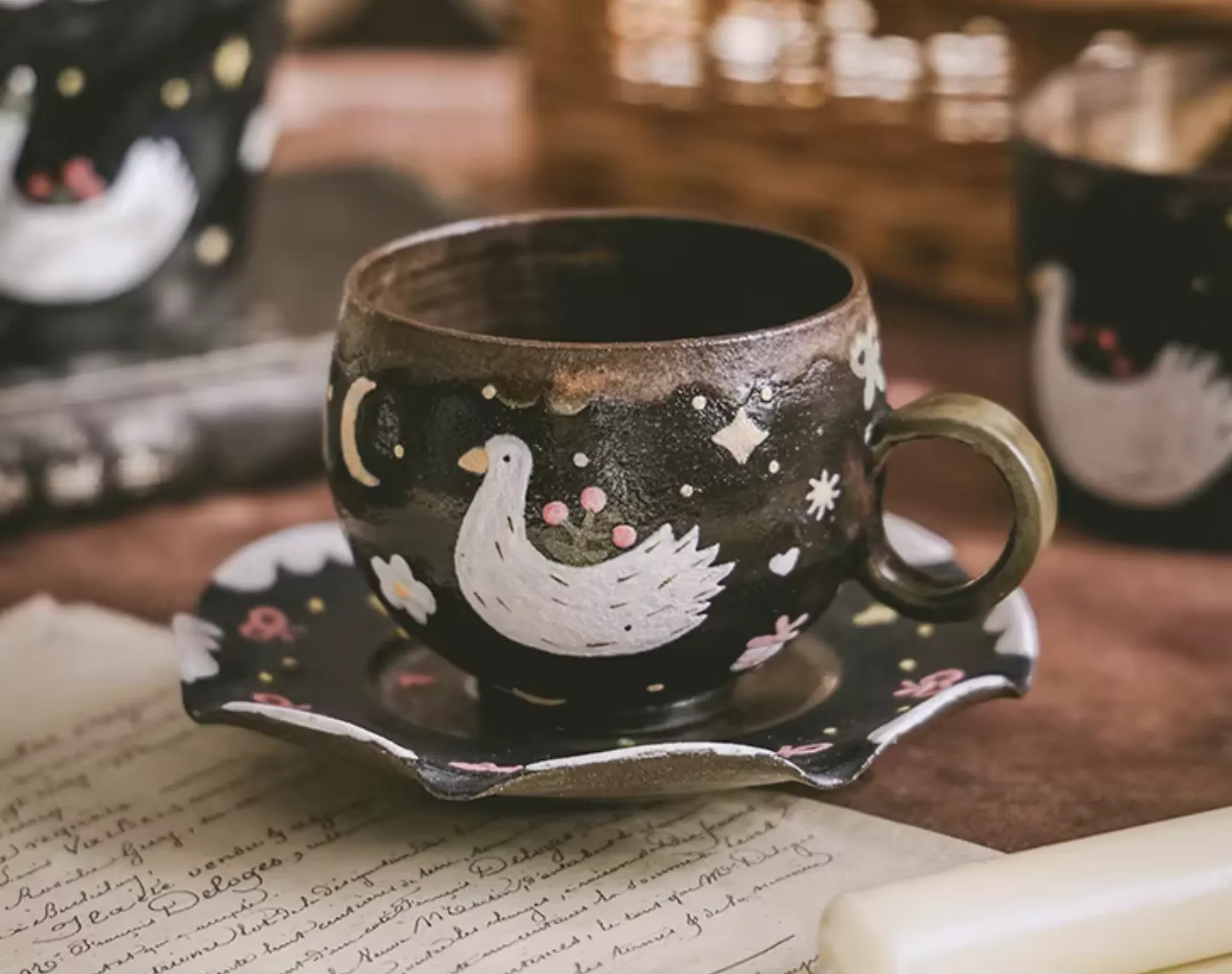 Moonlight & Swan Coffee Cup — photo 2