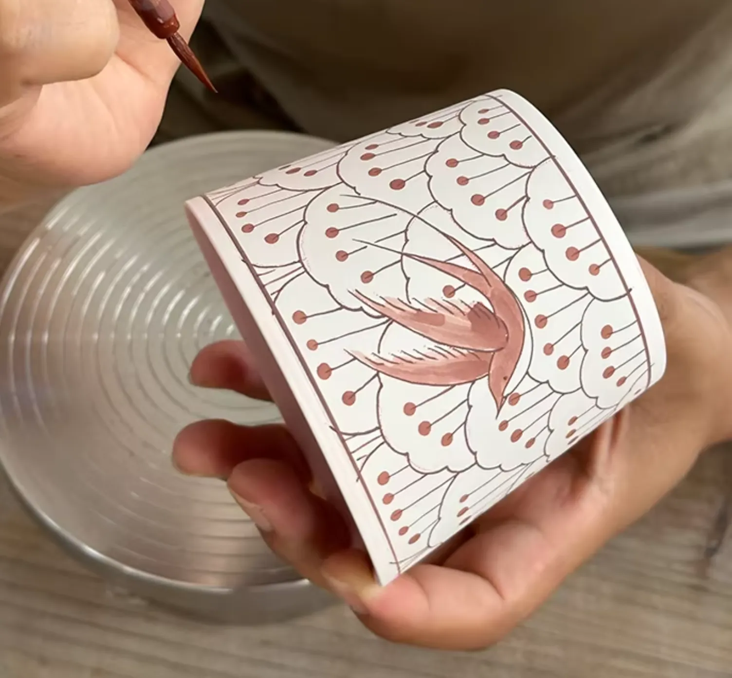 Spring Swallows Handpainted Cup — photo 3