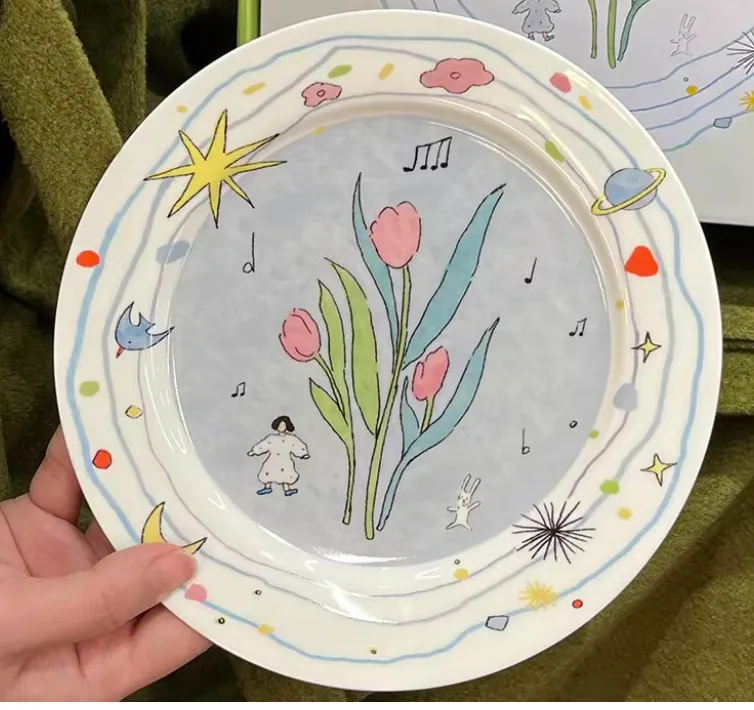 Springtime Musical Round Plate